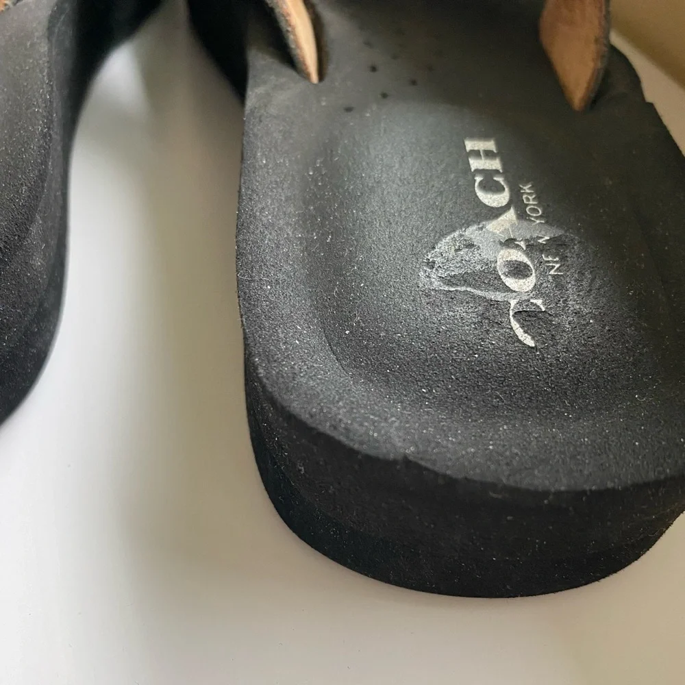 Coach womens Black Sandals